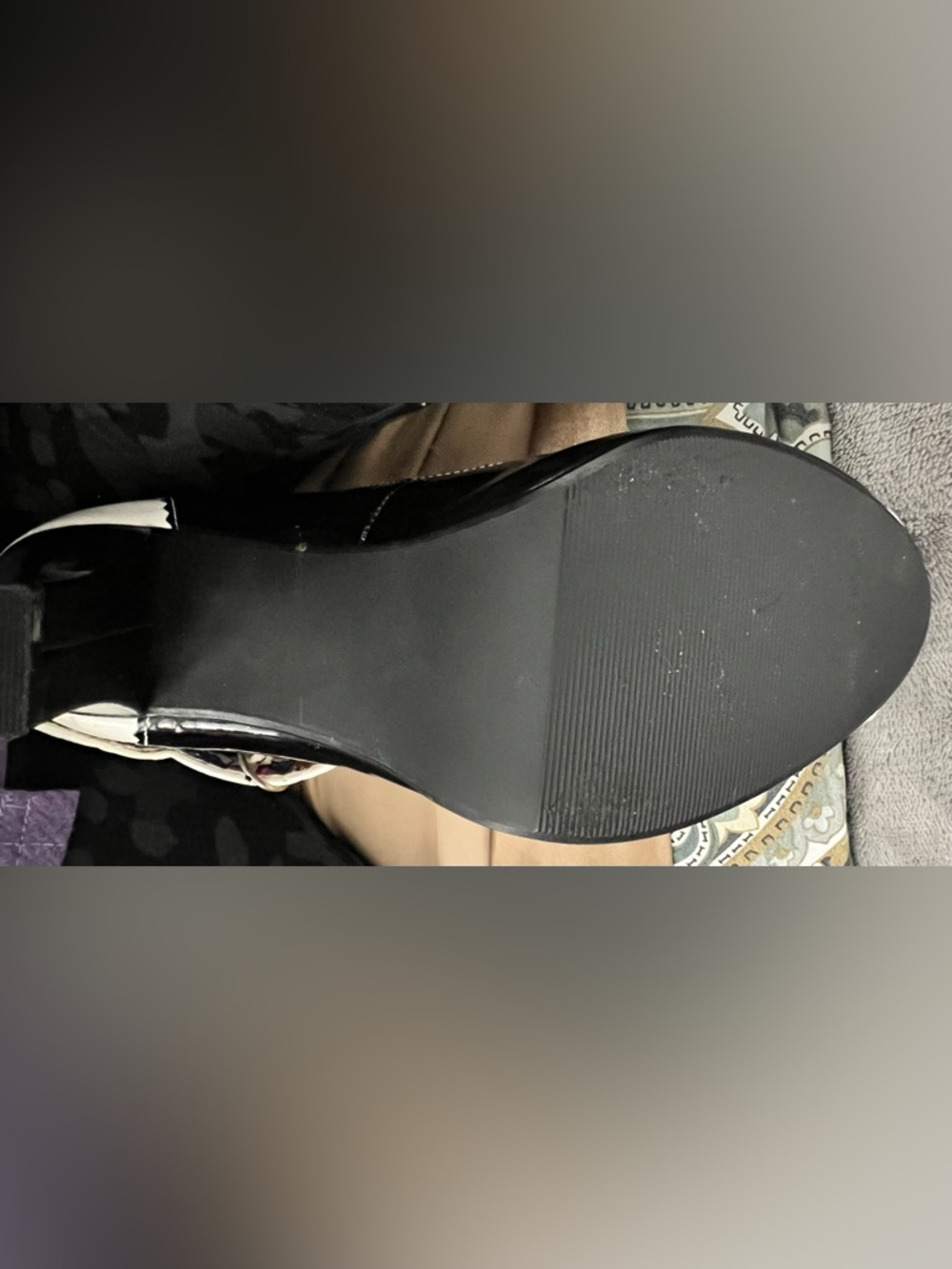 Madden Girl Black & White Mary Jane Peep-Toe. size 8.5.  4 inch heel. Vintage - Picture 10 of 10